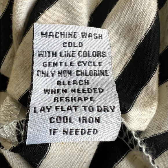 Love Scarlett Oatmeal & Black Striped Asymmetrical T-shirt - Picture 6 of 8